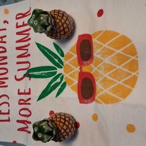Mini Pineapple Salt And Pepper And Kitchen Towel